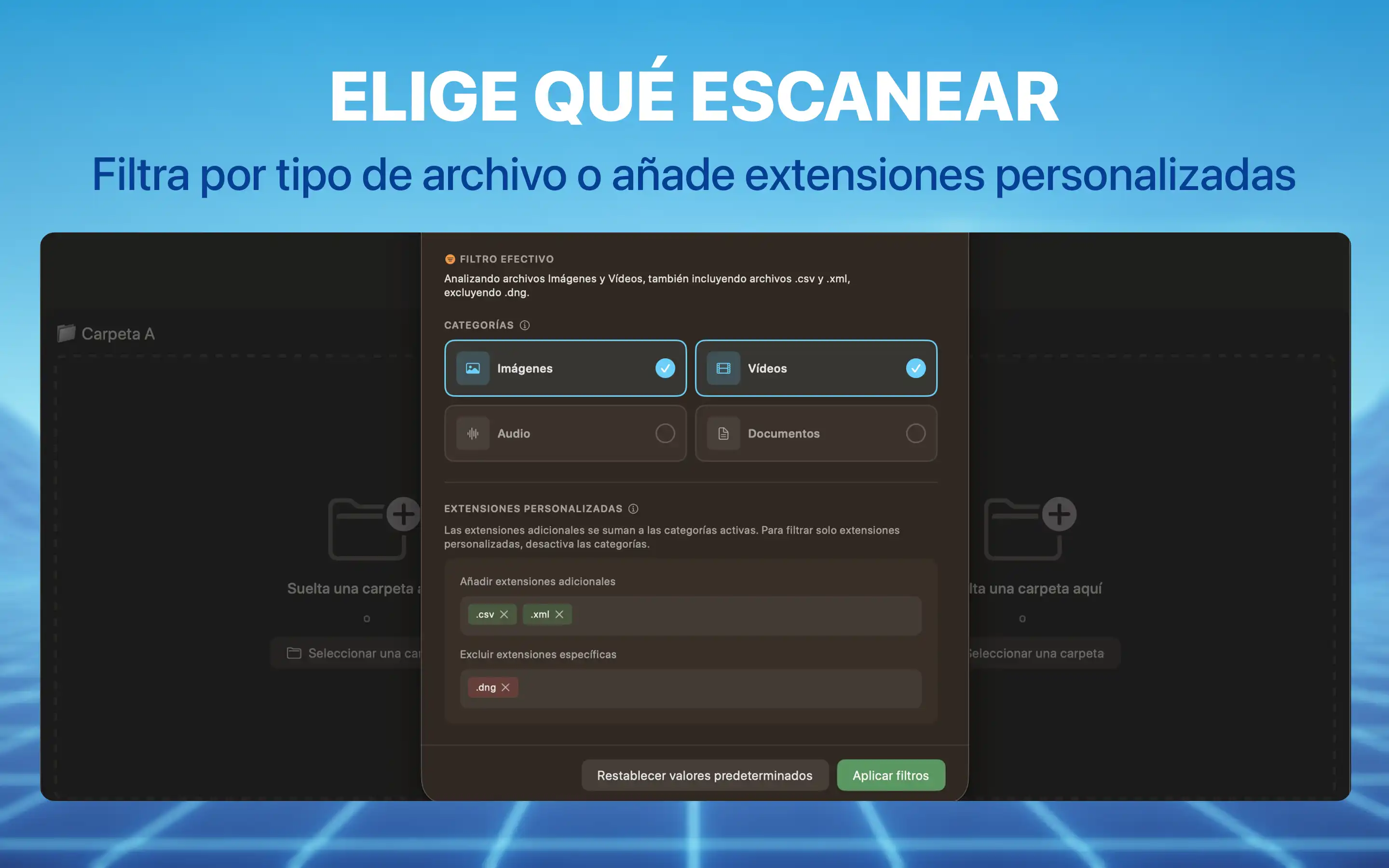 Elige qué analizar